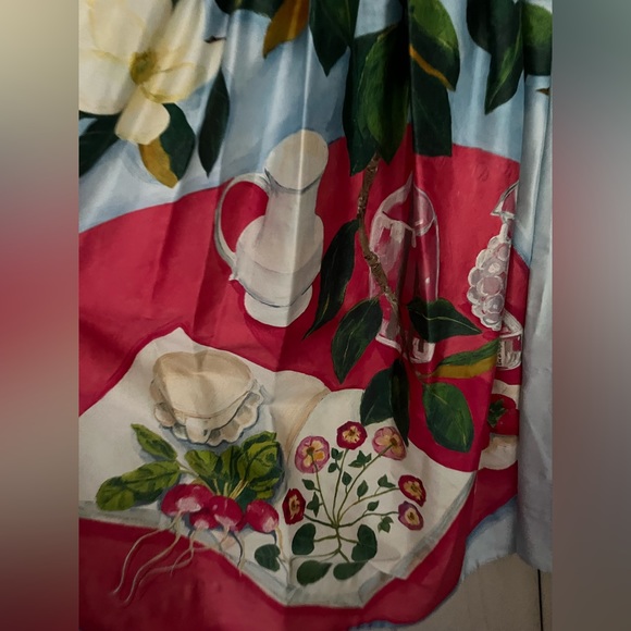 Oscar de la Renta mikado tablescape dress size 10 NWOT - Picture 5 of 11